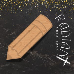 Wooden Pencil Cutout for DIY Door Hanger - Unfinished Wood Pencil Shape, Teacher Door Decor, Back to School Craft, Classroom Decoration