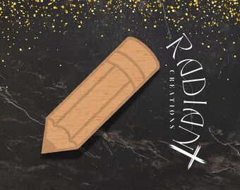 Wooden Pencil Cutout – Unfinished Wood Shape, Teacher DIY Decor