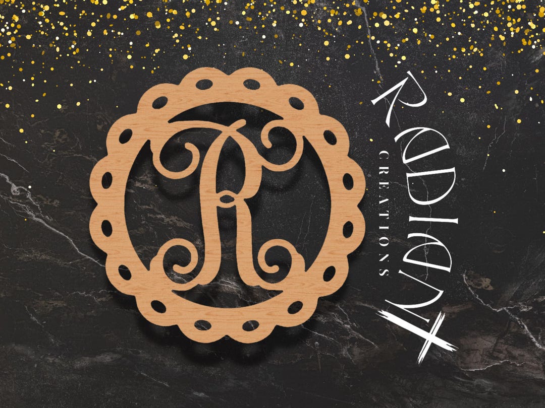 Letter R Monogram Cutout - Wooden Letter for Door Hangers - DIY Craft ...