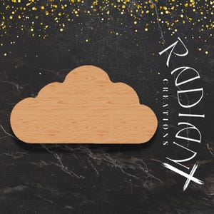 Cloud Shape Cutout for DIY Crafts | Customizable Cloud Craft Shape | Paintable Cloud Wooden Cutout | CNC Cut Door Hanger | Custom Decor