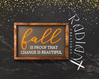 Farmhouse Fall Sign | Rustic Wood Wall Decor (24x16in)