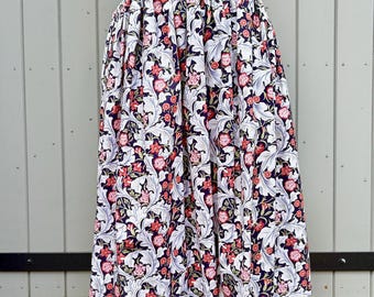 Romantic skirt with pockets, multicoloured, elastic waistband