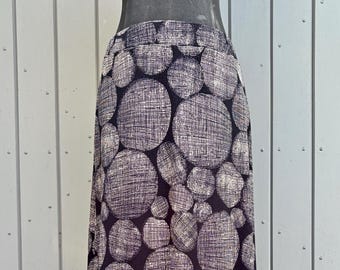 Lightweight jersey summer skirt with glitter and polka dots in cream on black