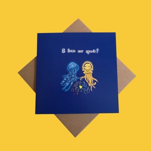 Blitse kwallenkaart 'I love our spark!' | jubileum | valentijnskaarten | vriendschap