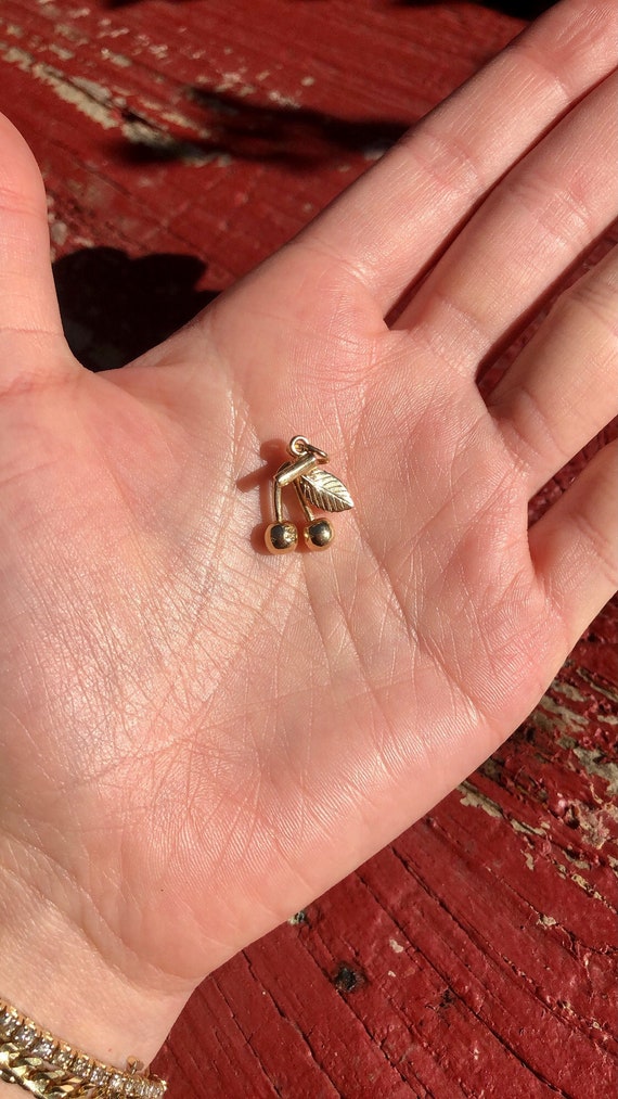 Vintage 14k Cherries Charm
