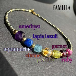 Chakra Bracelet Natural Crystal - Rainbow Gemstone Dainty Bracelet Healing, Gift to her