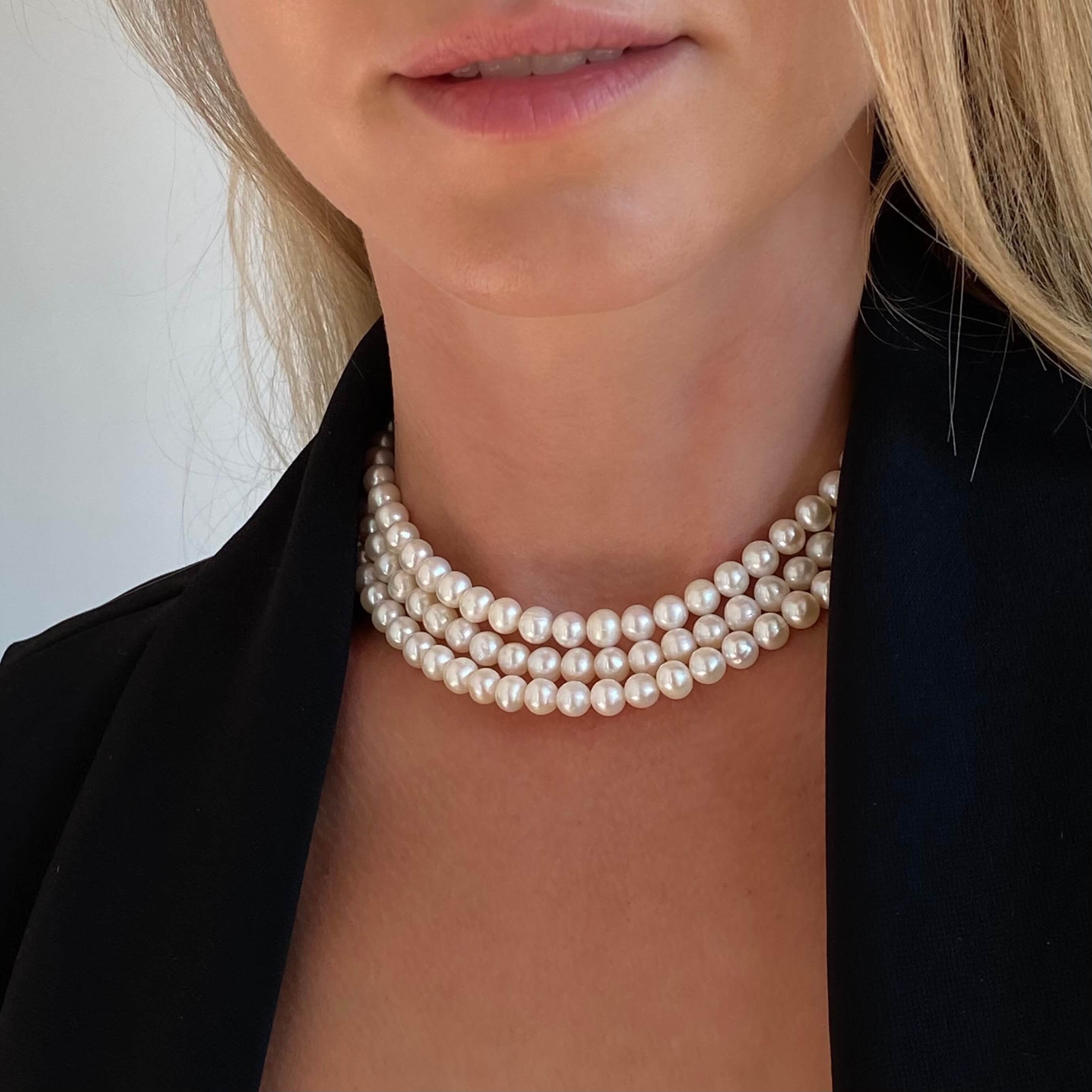 ネックレス・ペンダント SSIL BASIC PEARL CHOKER NECKLACE Basic Pearl Choker - SSIL