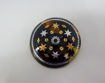 Reproduction Pique Brooch: Dome w Circles and Stars