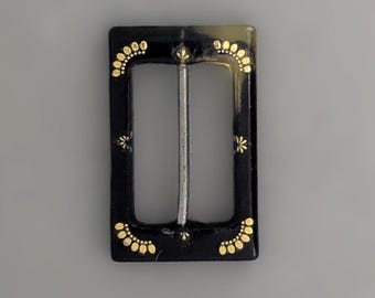 Pique Belt Buckle, Rectangle Petal Corners,  Reproduction