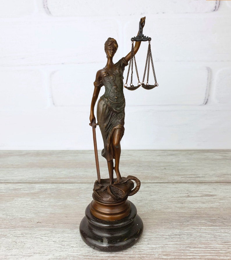 Bronze Sculpture Lady Justice Bronze Statue Bronze Etsy
