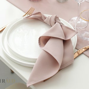 BLUSH PINK NAPKINS - 18x18 inches/45x45 cm- Handmade Family Events Napkins - Beautiful Multicolor Napkins For Home Table Decor