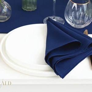 Chic Navy Blue - 18&quot;x18&quot;/45x45 cm - Handmade Napkins - Perfect for Family Events, Home Table Decor, and Colorful Celebrations