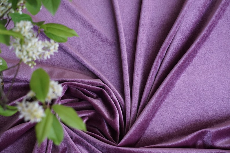 Crafts Dance Wear Width 63 Inch Purple 4-way Stretch Velvet For Dress Home Decor. Costumes