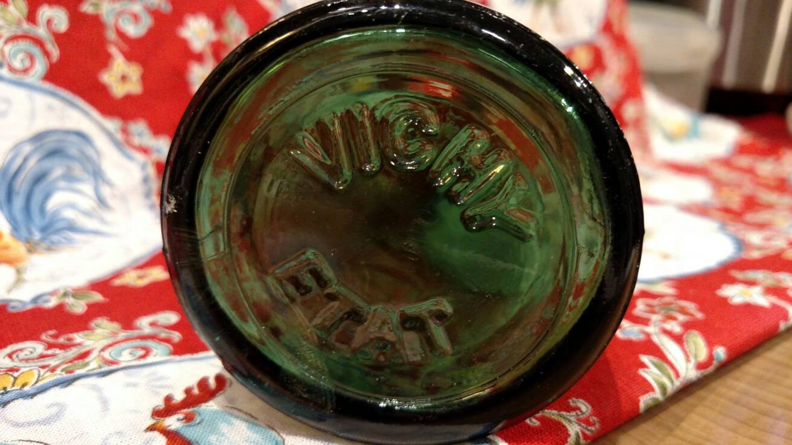 Vintage French VichyEtat Green Glass Mineral Water Bottle Etsy