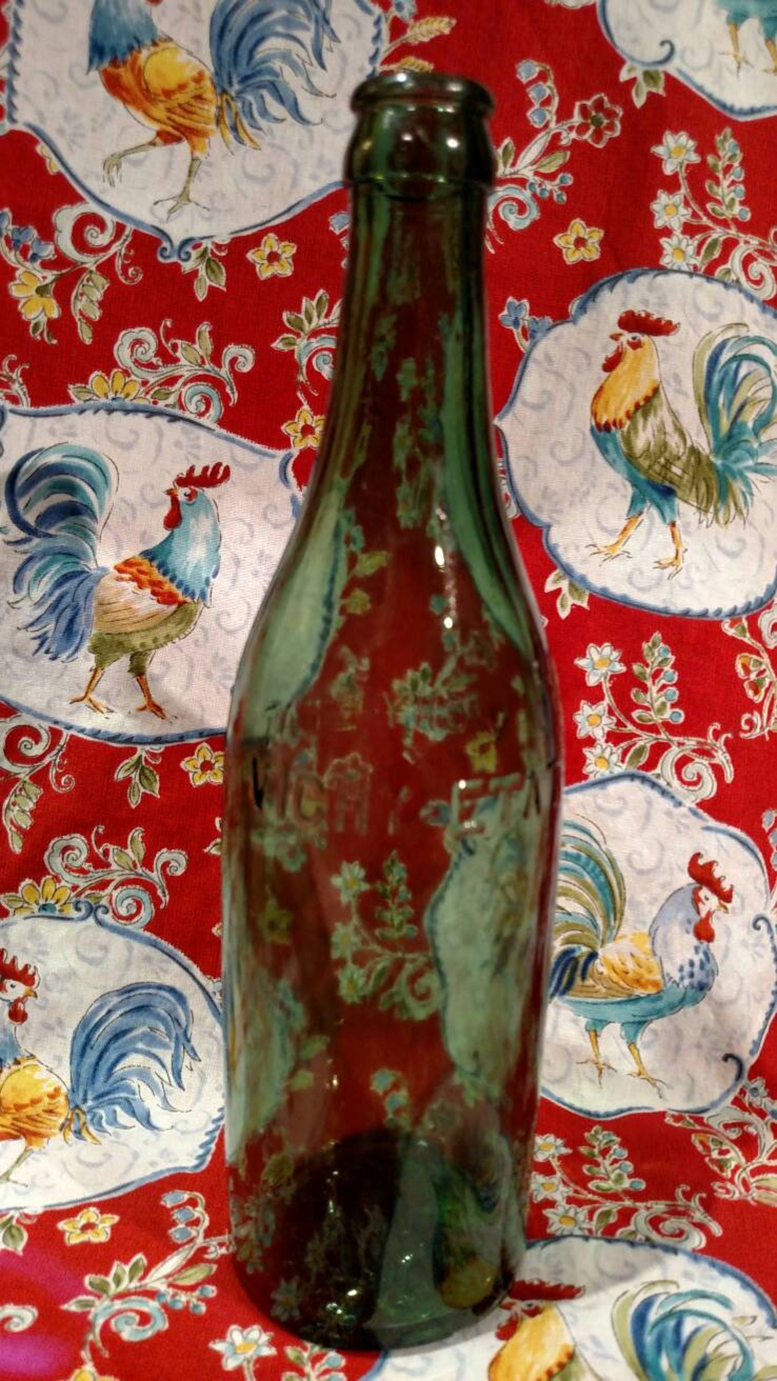 Vintage French VichyEtat Green Glass Mineral Water Bottle Etsy