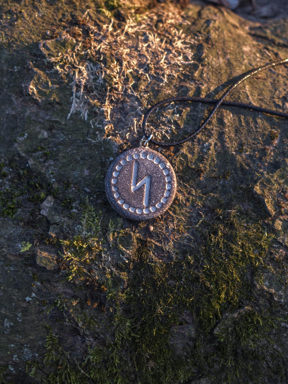 Eihwaz Rune Pendant,double Sided Simbol,rune Protection Necklace,viking ...