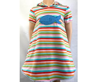 110/116 Summer dress Beach dress Jersey dress Hooded dress High-low dress Swivel dress Groove dress Whale