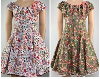 Dress Summer dress Cotton dress Jersey dress Swing dress Party dress School dress Meadow flowers