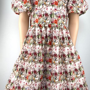 Dress summer dress cotton dress swivel dress school enrollment dress muslin flower meadow image 2