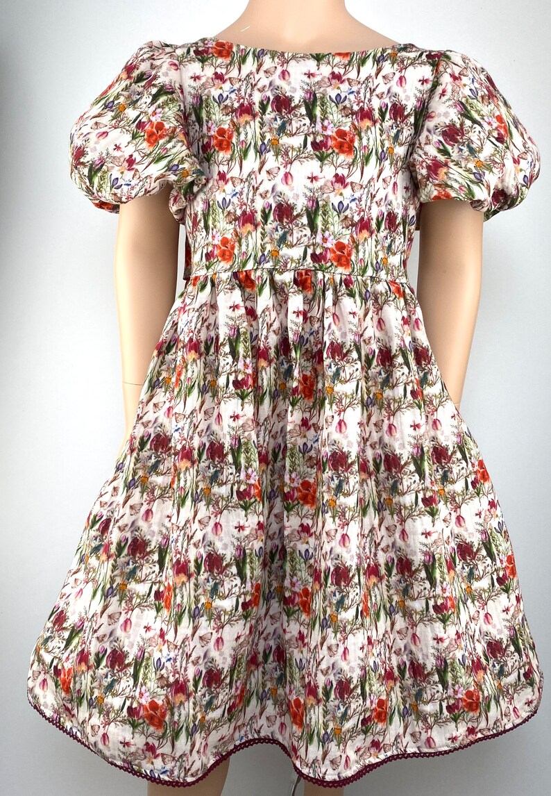 Dress summer dress cotton dress swivel dress school enrollment dress muslin flower meadow image 2