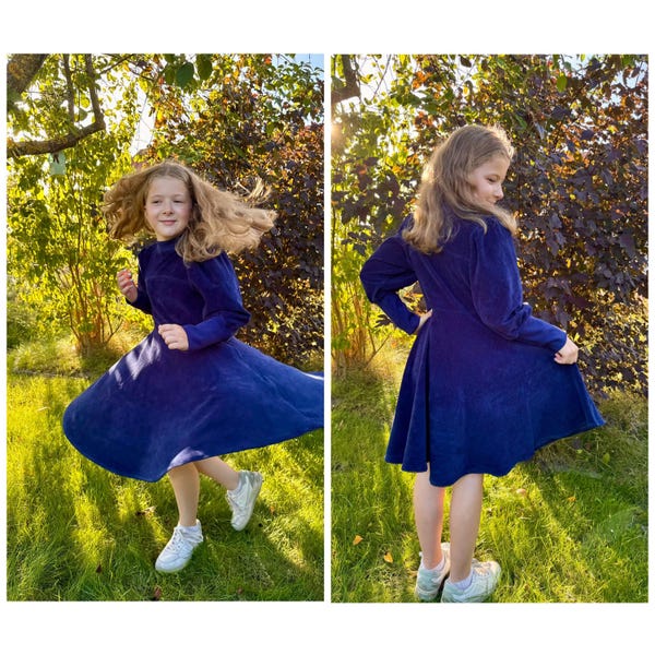 Cozy twirl dress for fall and winter in 6 beautiful colors!
