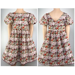 Dress summer dress cotton dress swivel dress school enrollment dress muslin flower meadow image 1