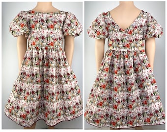 Dress summer dress cotton dress swivel dress school enrollment dress muslin flower meadow