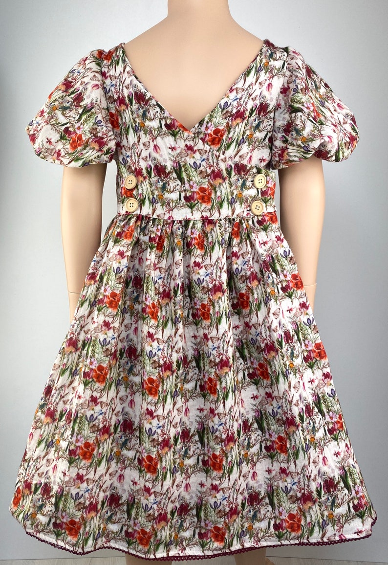 Dress summer dress cotton dress swivel dress school enrollment dress muslin flower meadow image 7