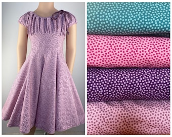 Kleid Sommerkleid Baumwollkleid Jerseykleid Drehkleid Festkleid Einschulungskleid Farbwahl lila rosa pink smaragd