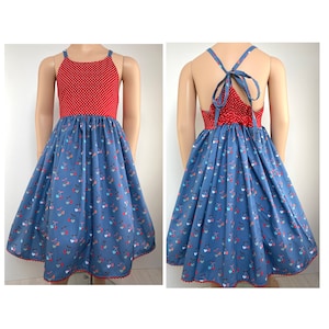 Dress Summer dress Cotton dress Swivel dress Bib skirt Bib dress Little hearts and dots