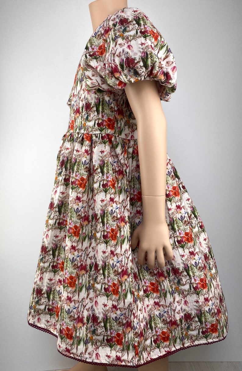 Dress summer dress cotton dress swivel dress school enrollment dress muslin flower meadow image 5
