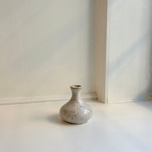White Speckled Bud Vase