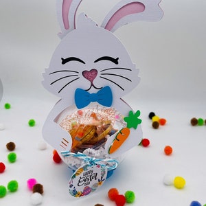 DIGITAL FILE Easter Bunny Boy Candy holder Cut File Candy Holder Bunnies, Happy Easter Gift, Rabbit SVG