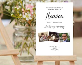 Personalized Memorial Wedding Print - In Loving Memory, A4 Keepsake