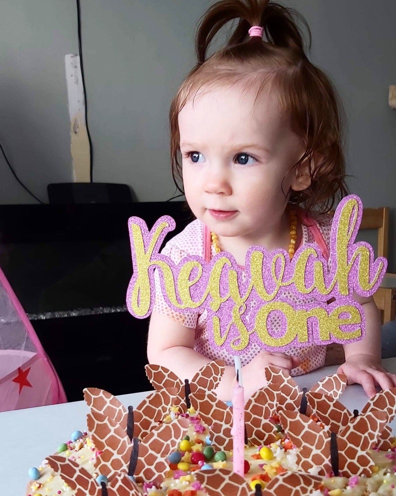 Glitter Cake Topper Birthday Cake Topper Personalised Cake Etsy UK