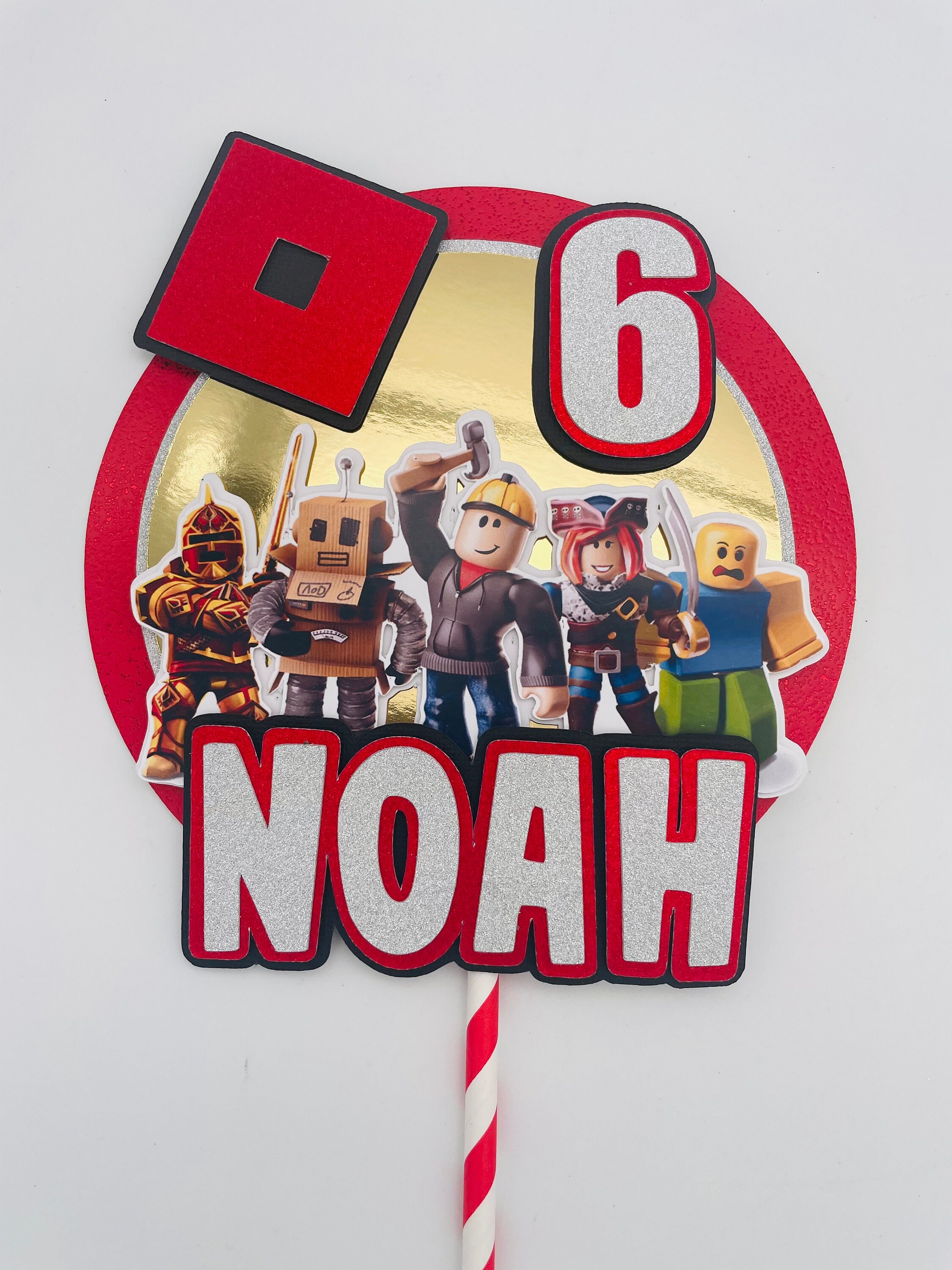 Roblox Cake Topper Game Cake Custom Cake Topper Birthday Etsy