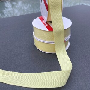 3/4&quot; Twill Tape - 9 yards - Yellow - Sewing Supplies - Reinforce Seams, Bind Edges, Sturdy Ties