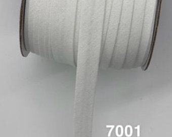 1/2" SINGLE Fold Bias Tape - 10 yards - White, Black, Blue, Grey, Red, Purple, Green, Yellow Half Inch Bias Tape 100% Cotton