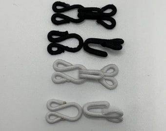 Covered Hook and Eye Sewing Closure