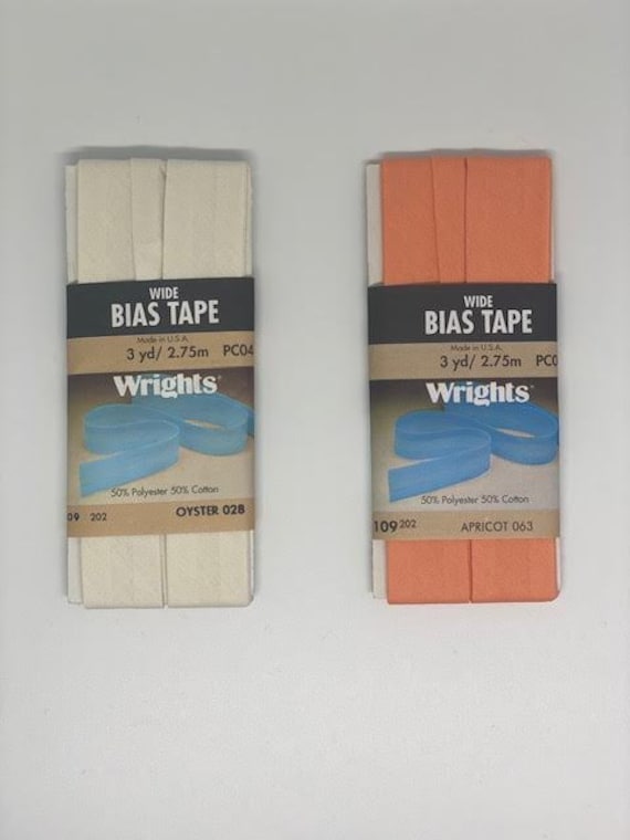 3 yds-PolyesterCotton WRIGHTS Bias Tape .875-SINGLE Fold Bias Tape