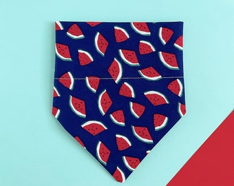 Summer Watermelon Dog Bandana, Fruit Dog Bandana, Over the Collar Dog Bandana, Gifts for Pets