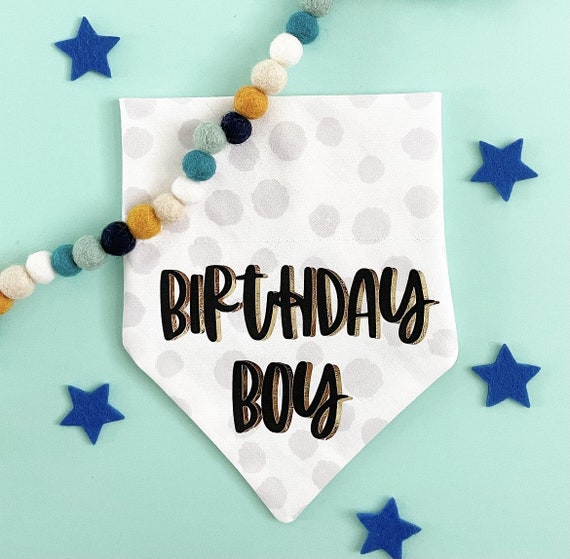 Happy Birthday Dog Bandana Birthday Boy Dog Bandana 1st Etsy