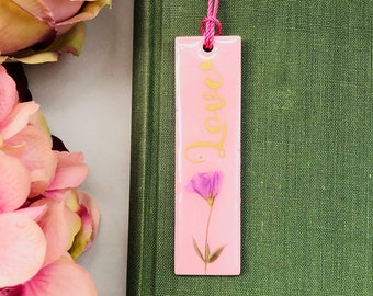 Small Pink Floral Bookmark, Pink Gift, Floral Bookmark, Book Lover Gift, Book Accessory, Reading Gift, Faux Flowers, Gift for Her, Romantic