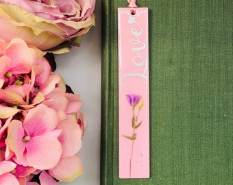 Pink Floral Bookmark, Floral Bookmark, Book Lover Gift, Book Accessory, Reading Gift, Faux Flowers, Gift for Her, Romantic