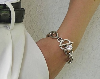 Silver bracelet, Chain bracelet, Chunky bracelet