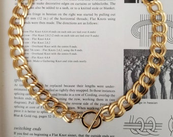 Gold chain necklace, Chunky gold necklace, Wide chain necklace