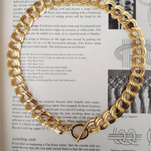 Gold chain necklace, Chunky gold necklace, Wide chain necklace