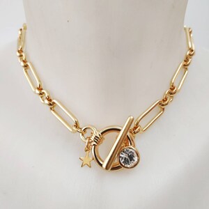 Gouden ketting, paperclip-ketting, toggle-ketting