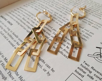 Chain earrings, Drop earrings