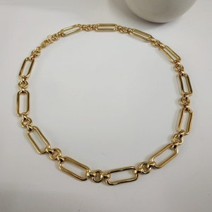 Gold chain necklace, Gold chain choker